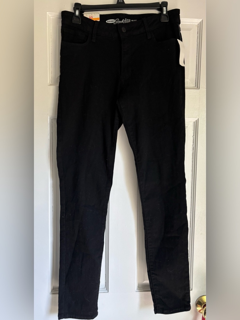 Old Navy New With Tags Rockstar Black Skinny Mid-Rise Stretchy Jeans Size 10